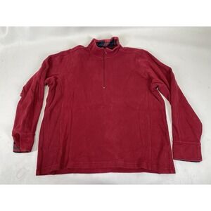 Orvis 1/4 Zip Long Sleeve Pullover Mens Size XL Red